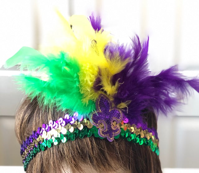 Gorgeous 1920s Mardi Gras Feather Headband Perfect For - Temu