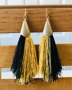 Sale: Black & Gold Earrings