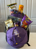 Baseball Cap Backpack of snacks!