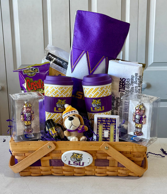 LSU Christmas Stocking Basket