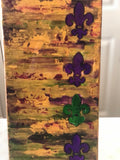 Charcuterie Board Purple & Green Fleur de Lis!