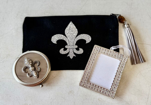 Silver Fleur de Lis bag of goodies!