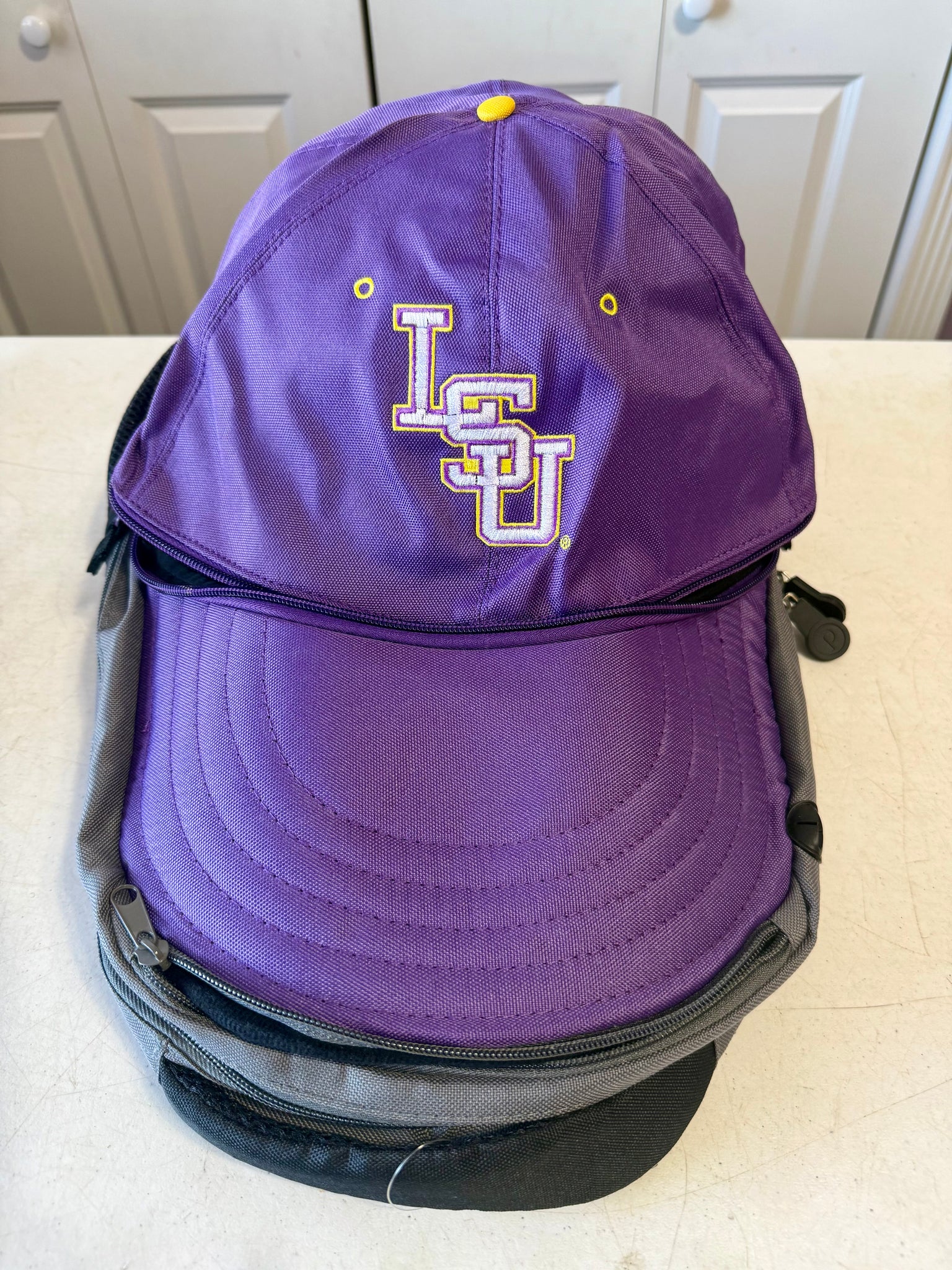 lsu nike backpack Baseball Cap Backpack of snacks! – Nancy's Corner Gift Baskets