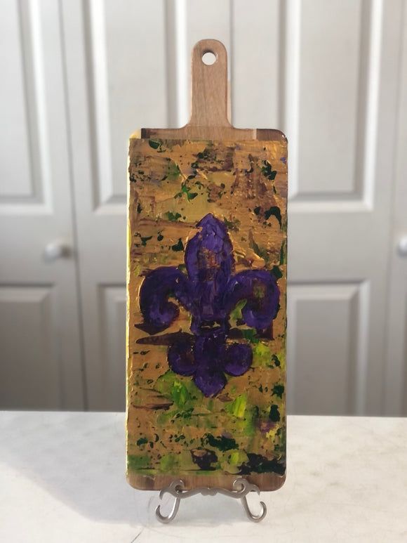 Charcuterie Board Purple Fleur de Lis