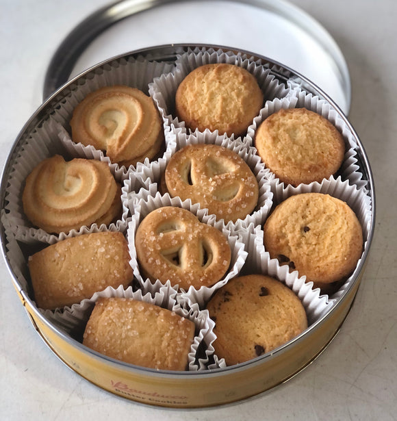 Gold tin of Cookies