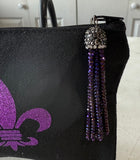 Purple Fleur de Lis pouch