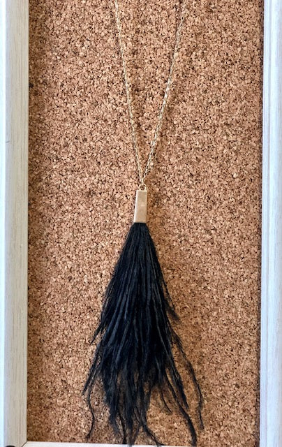 Black Feather Necklace