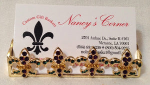 Mardi Gras Jeweled Business Card Holder