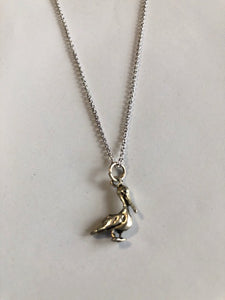 Silver Pelican Necklace
