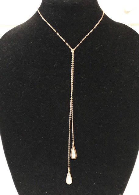Rhinestone Teardrop Choker Necklace & Earring Set