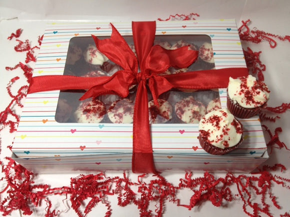 Valentine's Day Red Velvet Mini Cupcakes