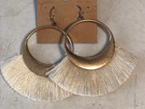 Fan Tassel Circle Earrings $10.00