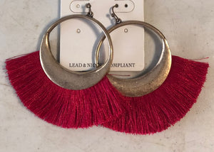 Fan Tassel Circle Earrings $10.00