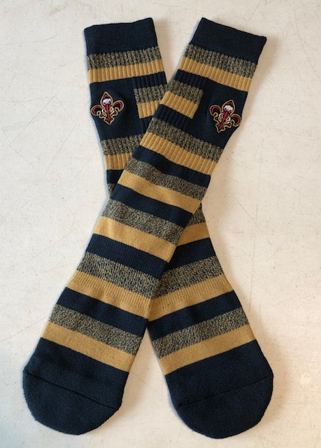 New Orleans Pelican Socks (blue and gold) ladies