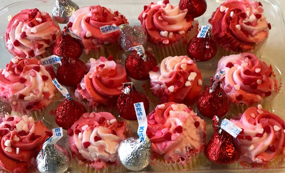 Valentine's mini cupcakes